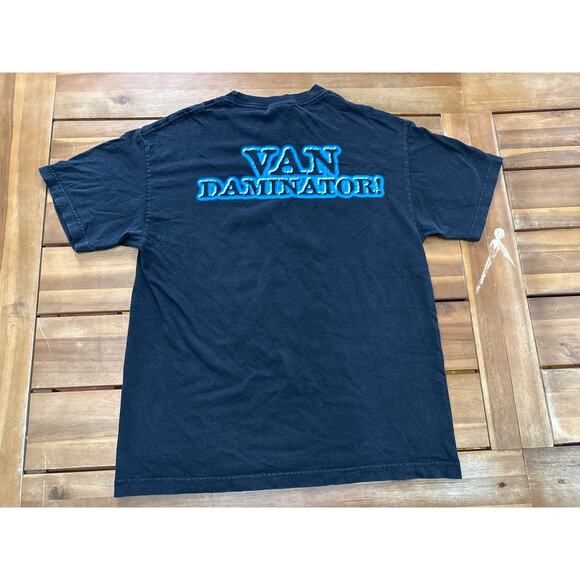 Vintage 2001 Rob Van Dam Shirt L Black Van Daminator WWE WWF Wrestling RVD - Picture 3 of 7